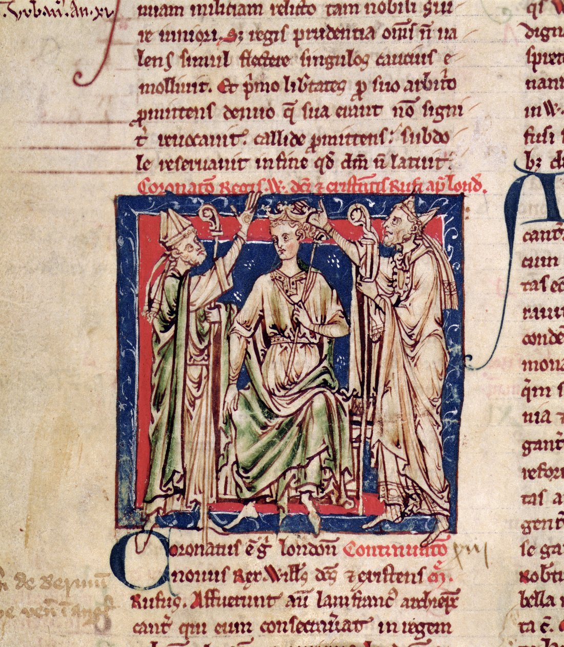 Ms 6712 (A.6.89) fol.126v II. Vilmos (c.1057-1100) miniatűr a Flores Historiarumból, Matthew Paris, 1250-52 alkotó: English School