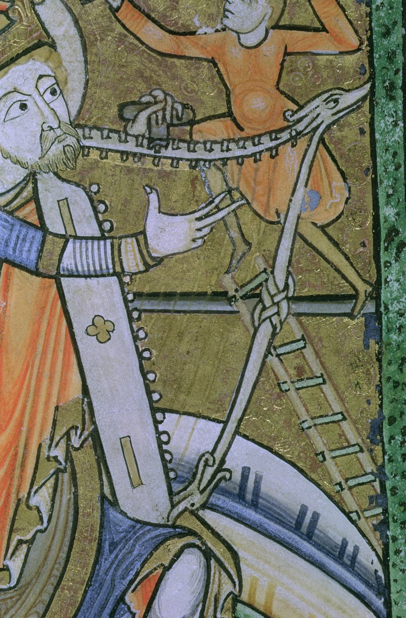 Ms Hunter 229 f.21v David hangolja a hárfáját, a Hunterian Psalterből, 1170 körül (toll, tinta és tempera pergamen) alkotó: English School