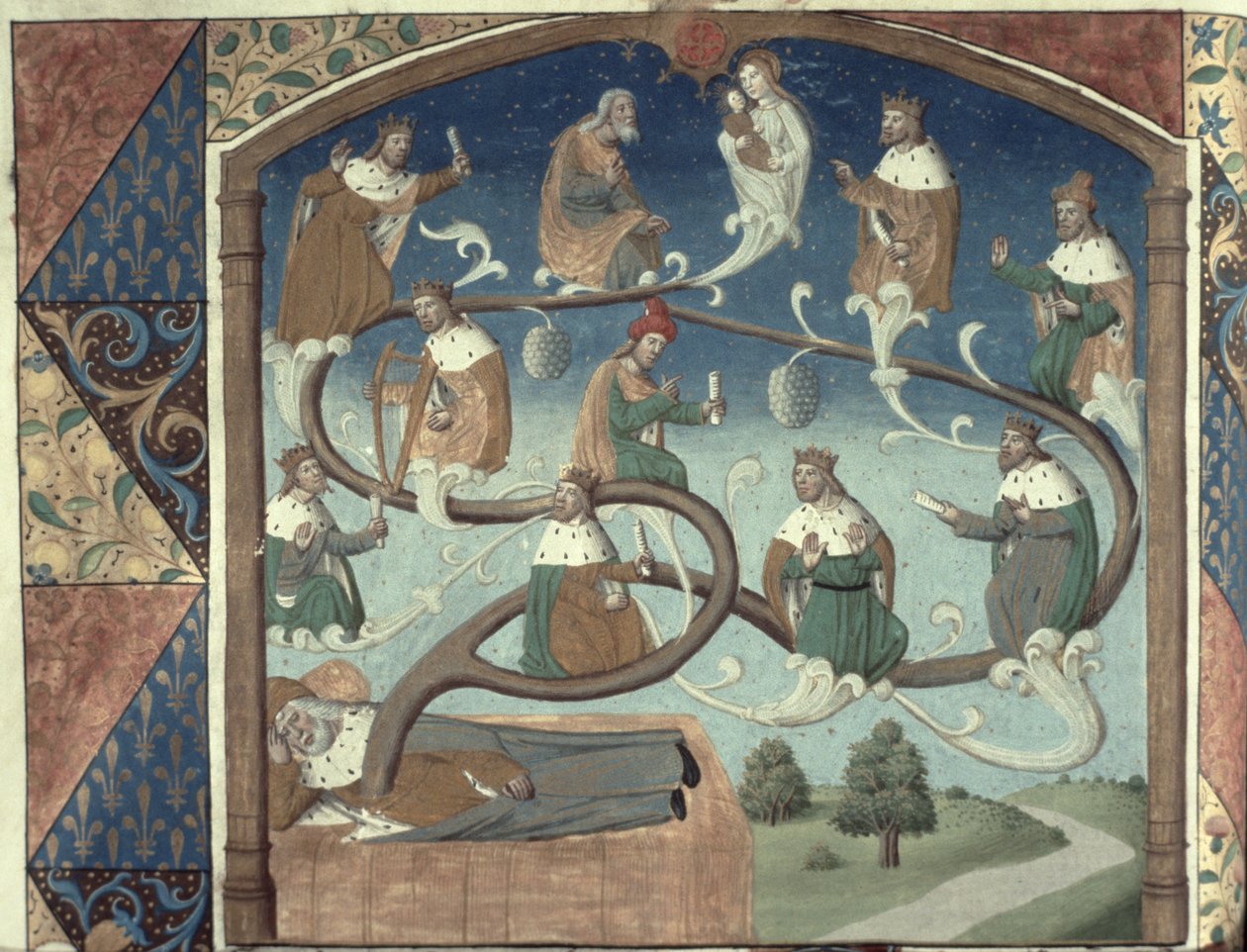 Ms Hunter 36 f.36v God, a Hunterian Psalterből, 1170 körül alkotó: English School