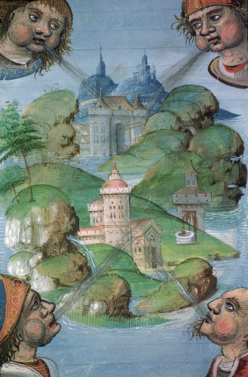 Ms Hunter 9 f.47v City, a Hunterian Psalterből, 1170 körül alkotó: English School