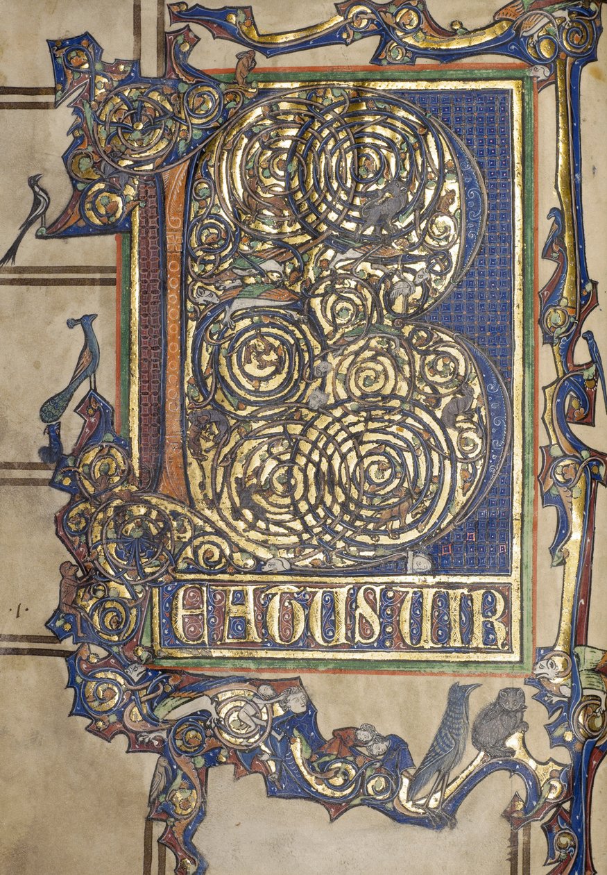 Ms. New Coll 358, előlap, Psalter, St. Alban