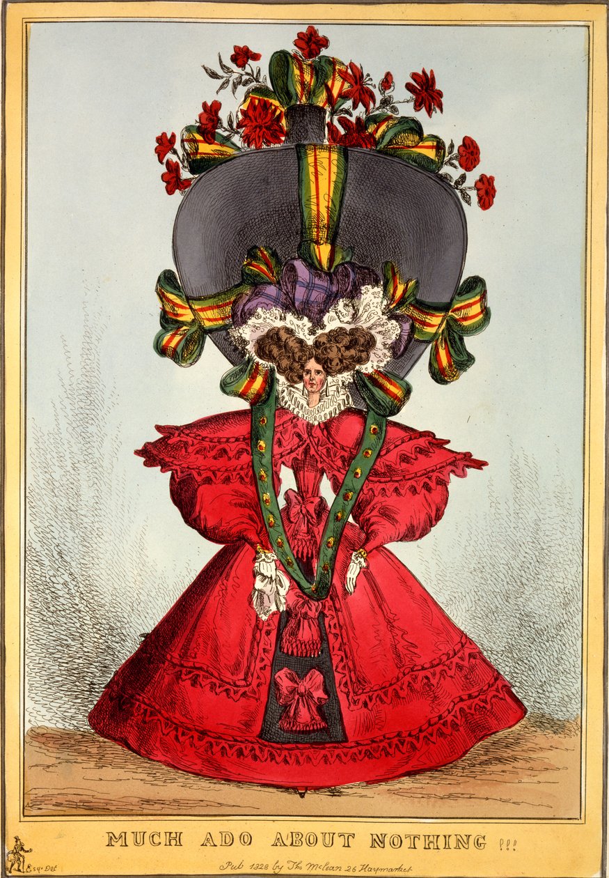 Sok háborgás a semmiért, 1828 (kézzel színezett metszet) alkotó: English School