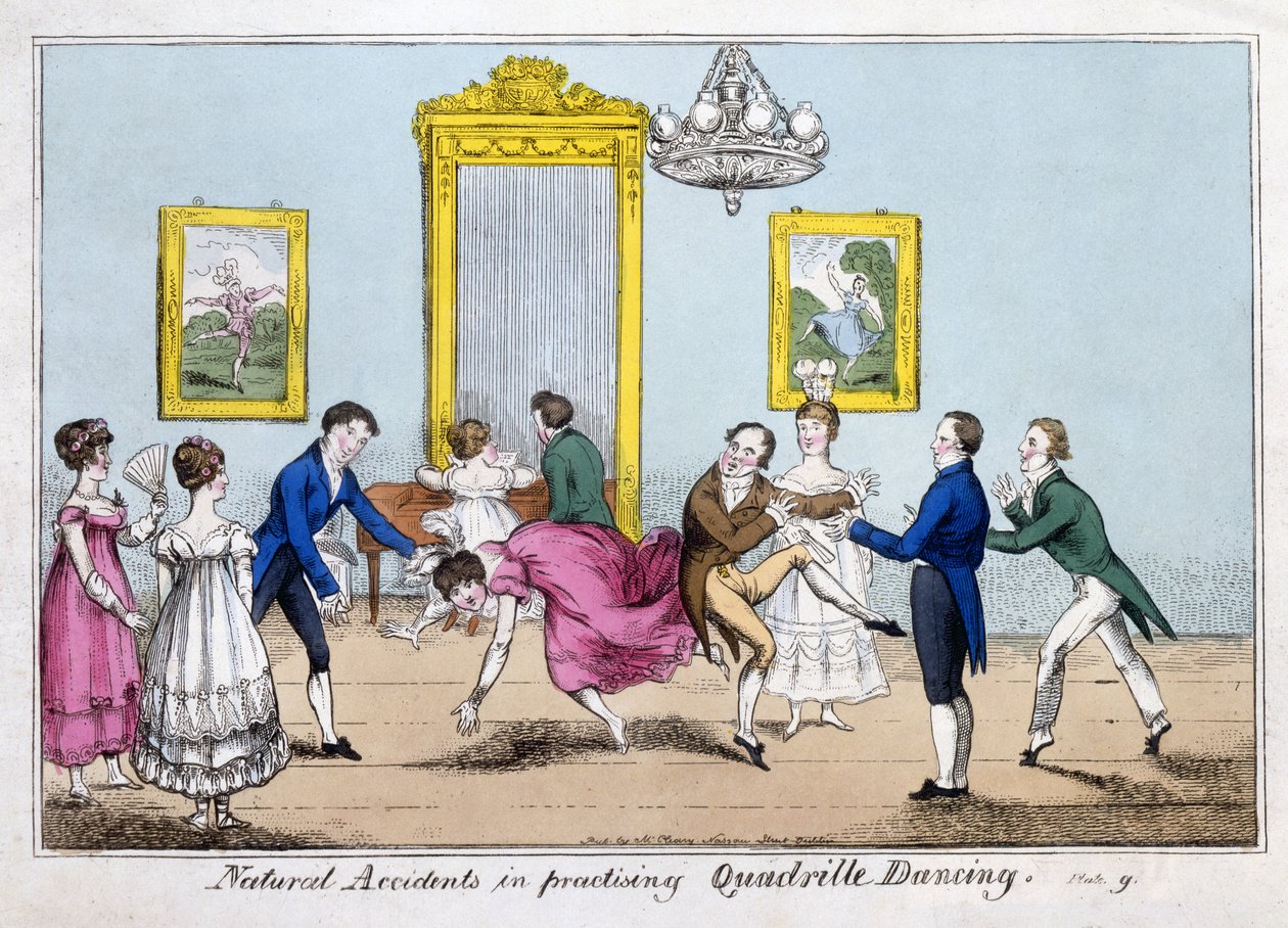 Természetes balesetek a quadrille tánc gyakorlásában, kocsma. Cleary alkotó: English School