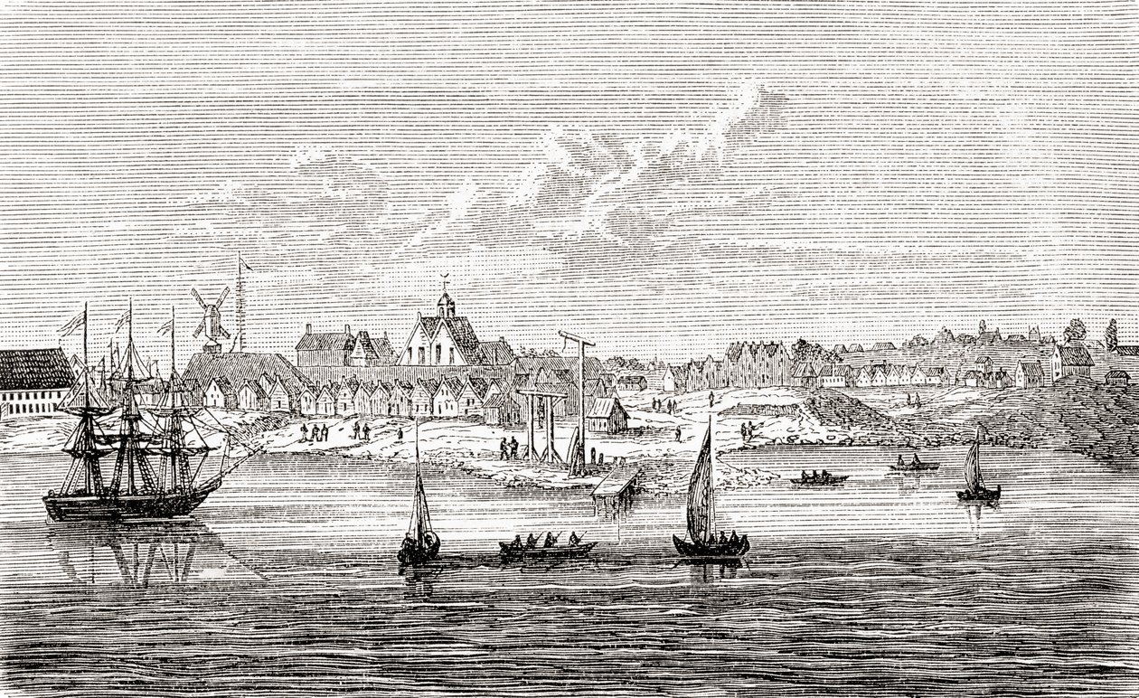 Új Amszterdam, 17. századi holland település a Manhattan-sziget déli csücskén, Amerika, Ward and Lock