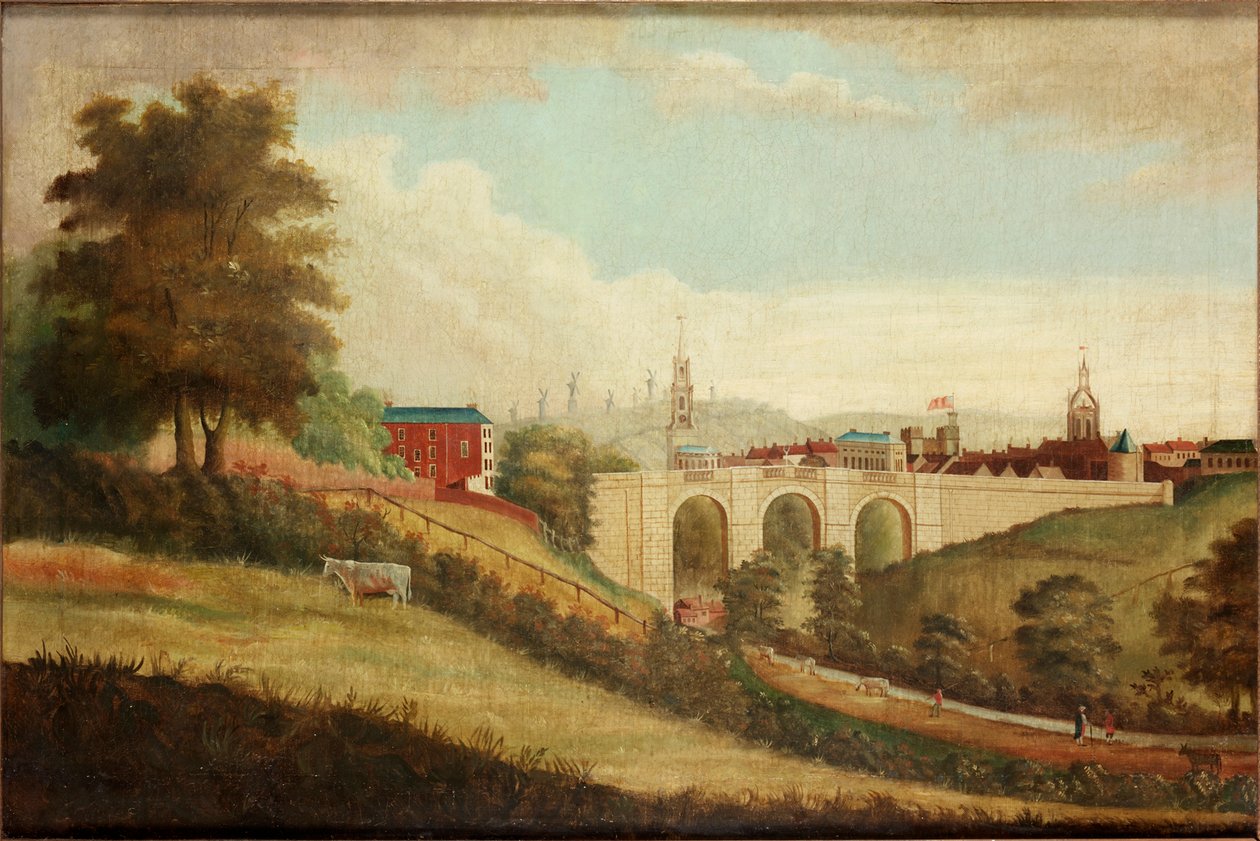 Új híd Pandon Dene felett, Newcastle upon Tyne, 1812 körül alkotó: English School