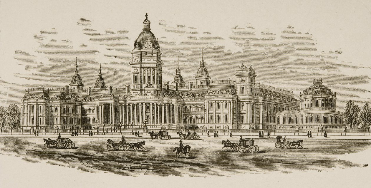 New City Hall, San Francisco, az „American Pictures”-től, a The Religious Tract Society kiadása, 1876 alkotó: English School