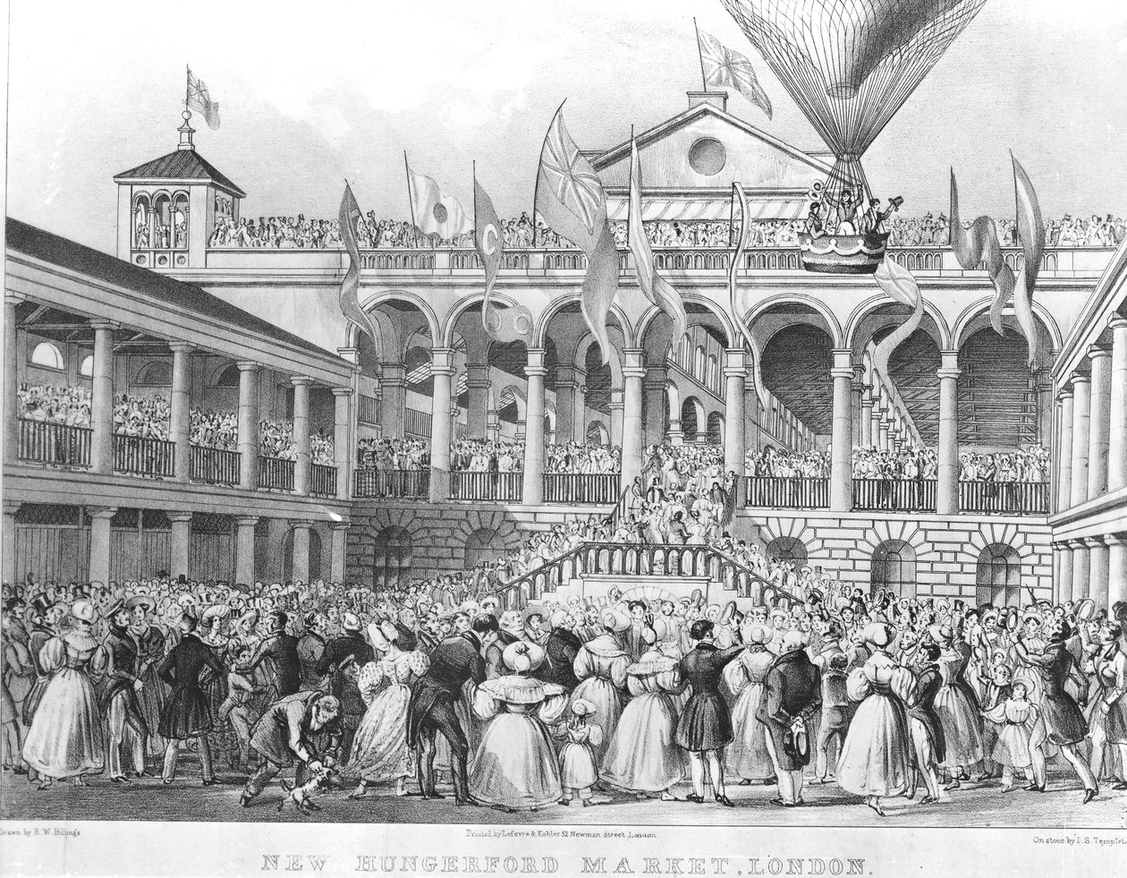 New Hungerford Market, 1833 alkotó: English School
