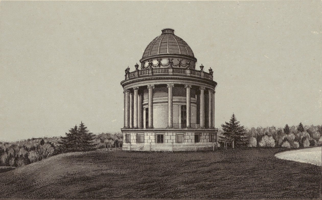 Newbury: Temple, Highclere (litográfia). alkotó: English School
