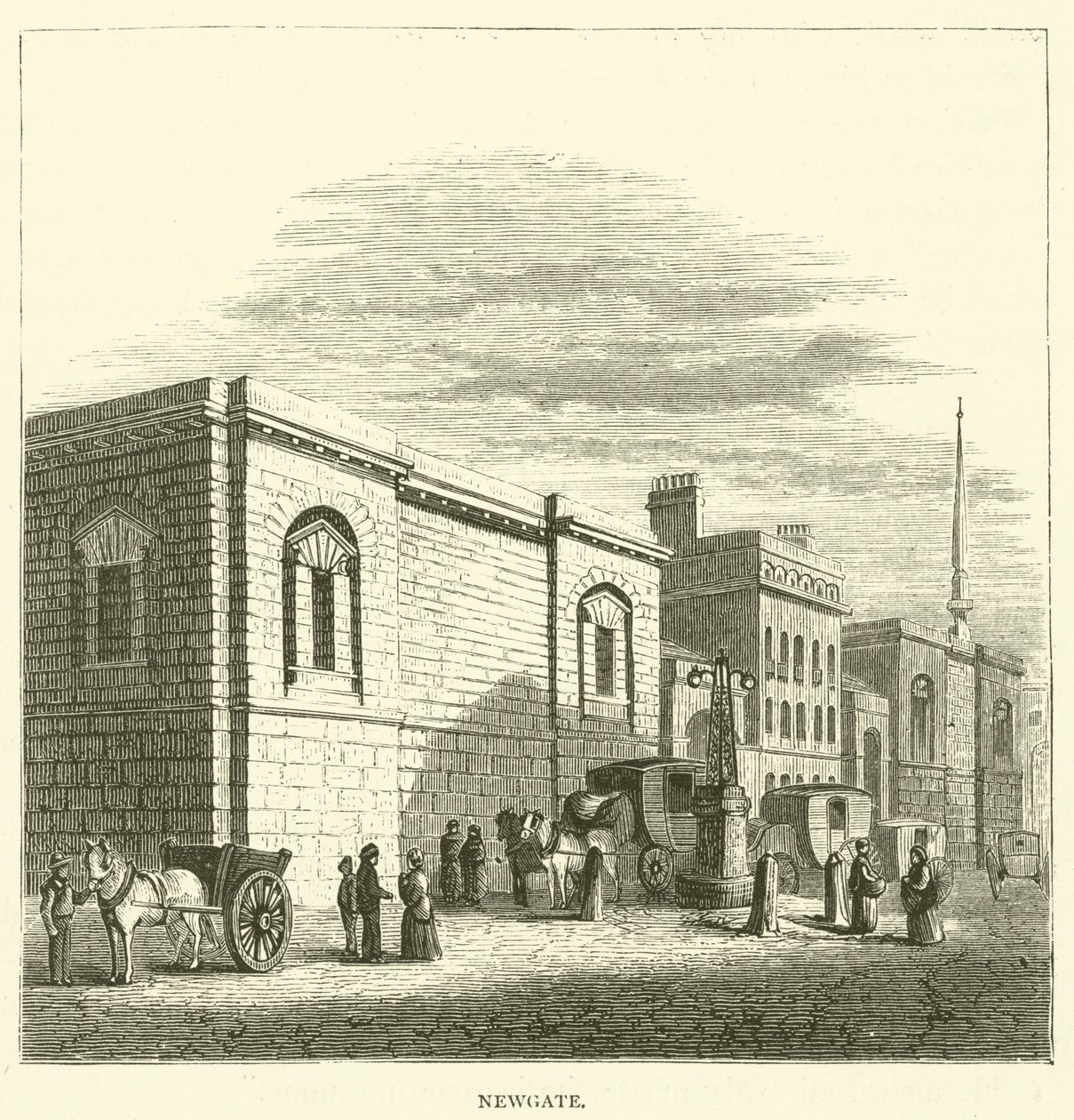 Newgate (metszet) alkotó: English School