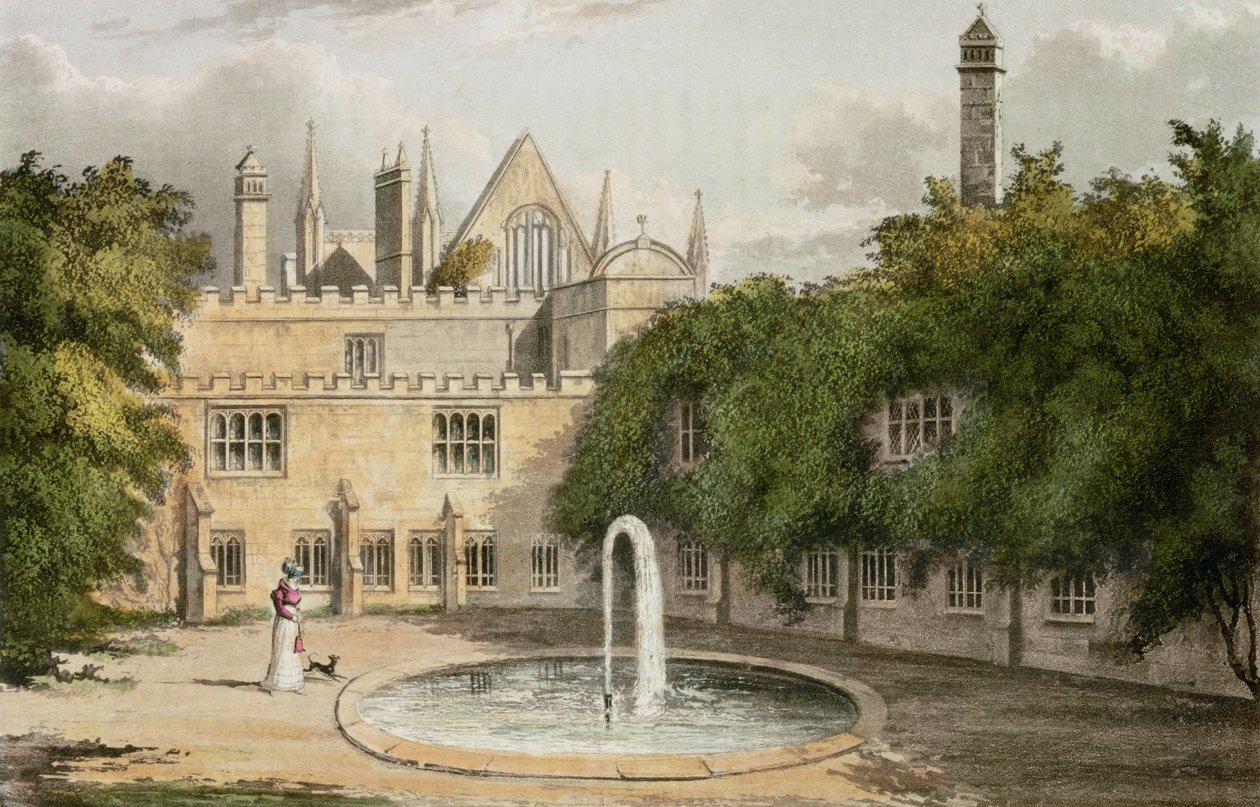 Newstead apátság, R. Ackermanns (1764-1834) Művészetek Tára, 1827 (színes metszet) alkotó: English School