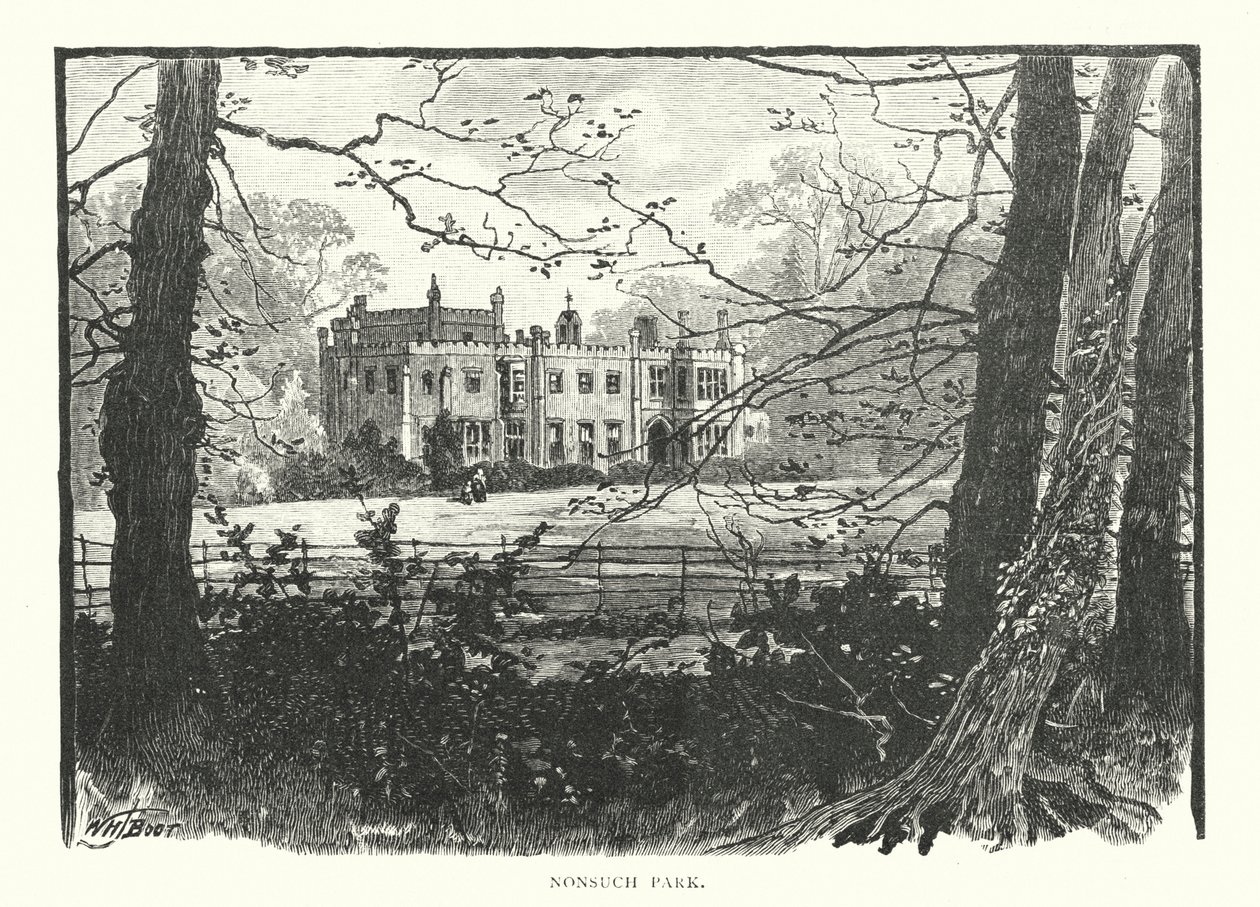 Nonsuch Park (metszet) alkotó: English School