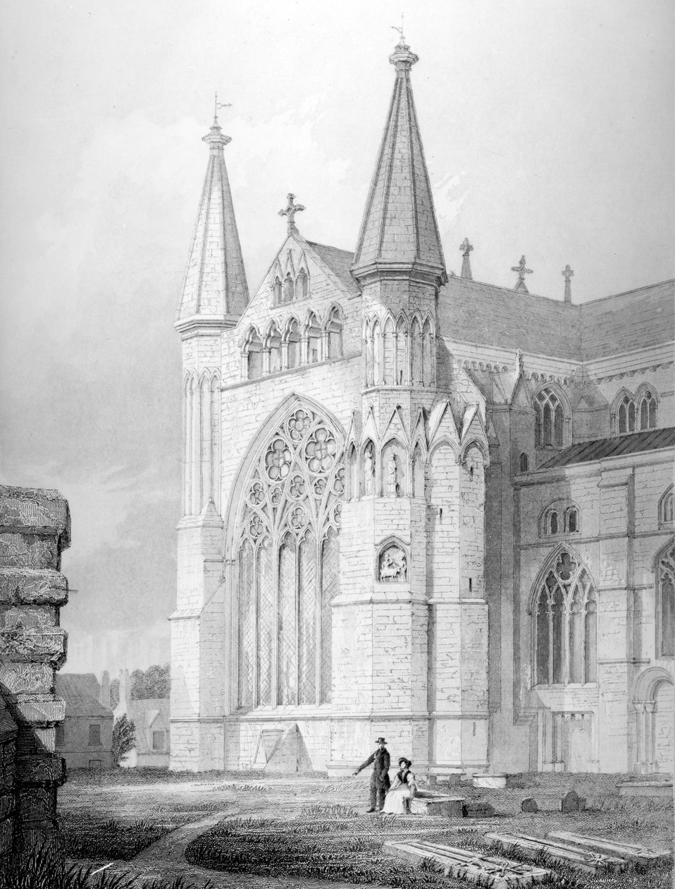 Durham székesegyház északi vége, 1843 alkotó: English School