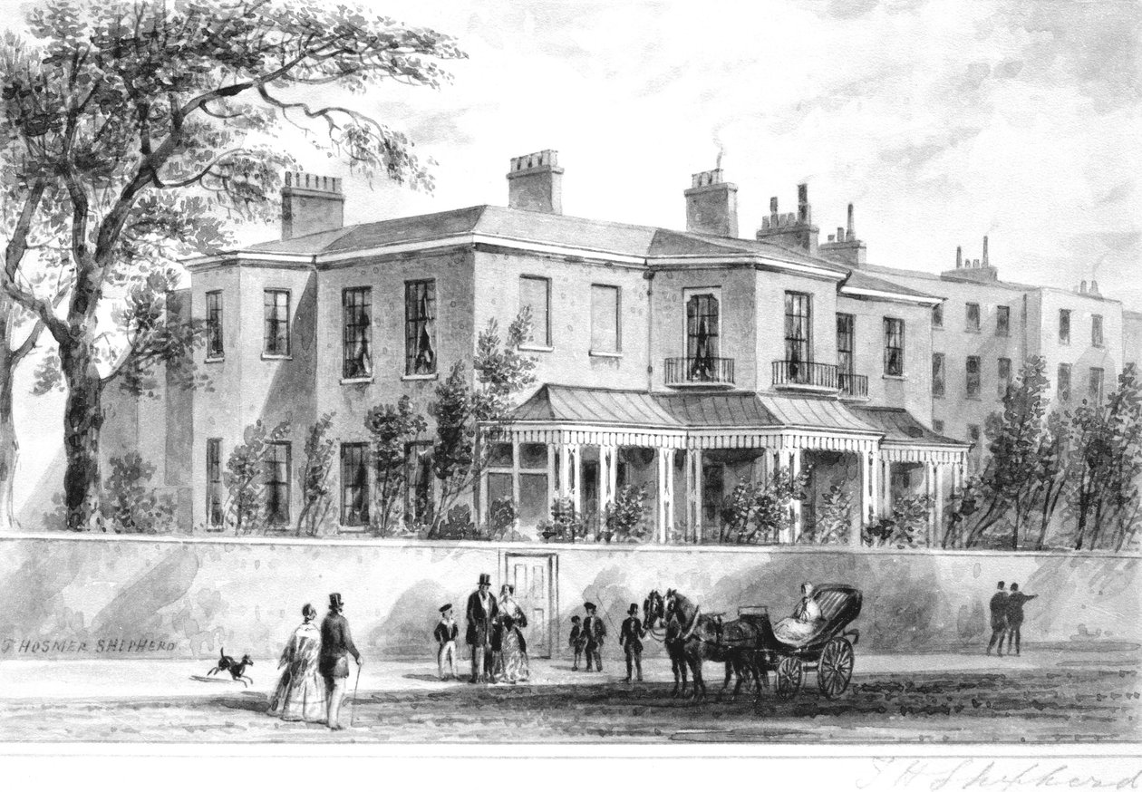 A Camelford House északnyugati nézete, 1850 alkotó: English School