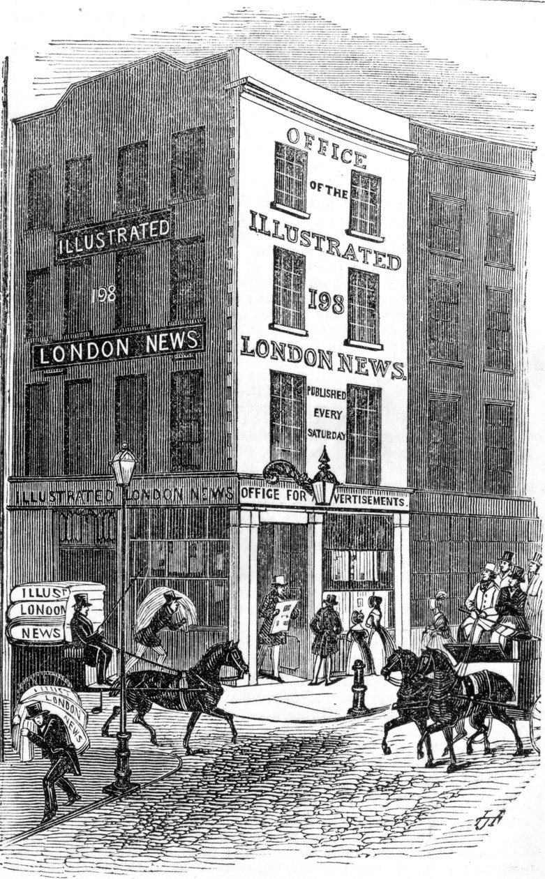Az Illustrated London News irodája, 1842 alkotó: English School