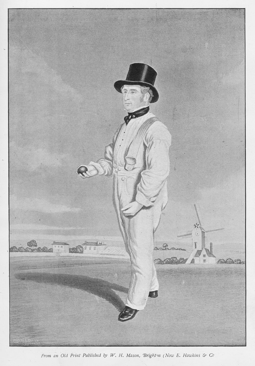 Old Lillywhite, egy régi nyomtatványból, amelyet a Famous Cricketers and Cricket Grounds-ban adtak ki, Hudson és Kearns, 1895 alkotó: English School