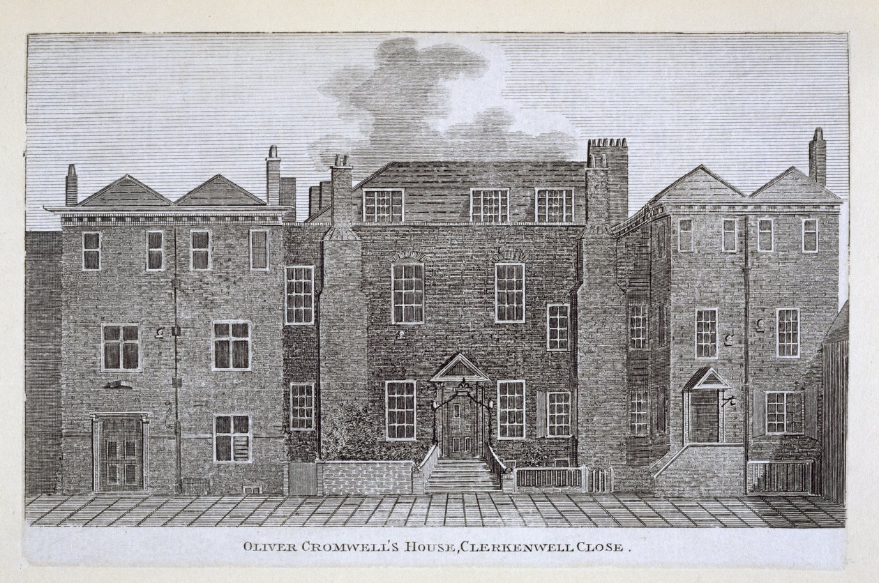 Oliver Cromwells ház, Clerkenwell Close, 19. század alkotó: English School