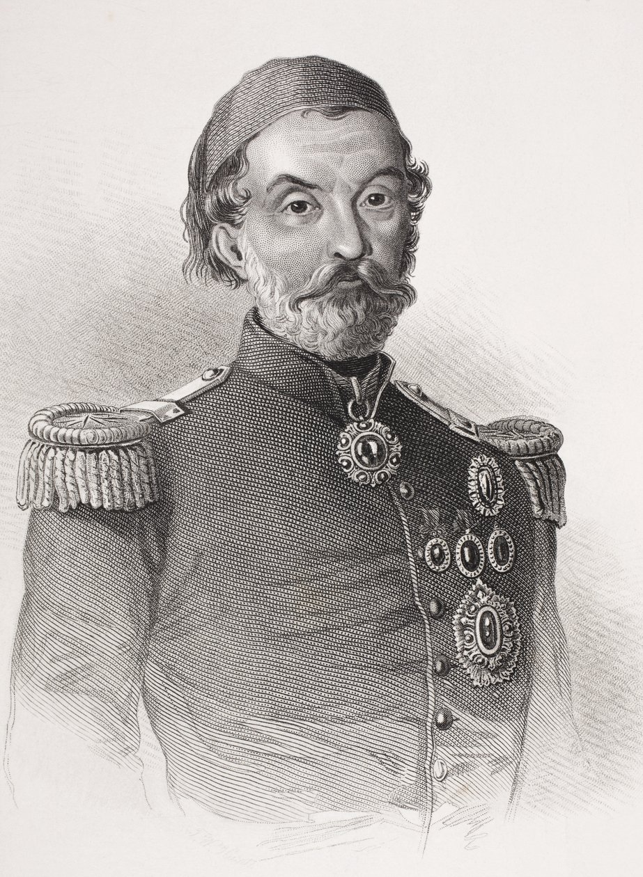 Omar Pasha Latas, a "Történelmi portrék galériájából", megjelent 1880 körül alkotó: English School