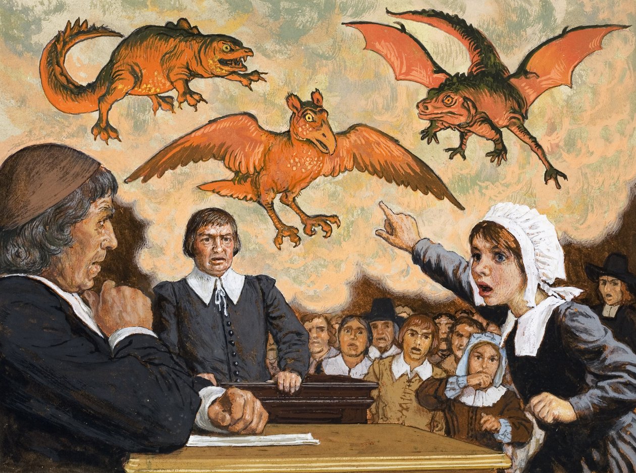 A perben, amikor a Sátán eljött Salembe. alkotó: English School