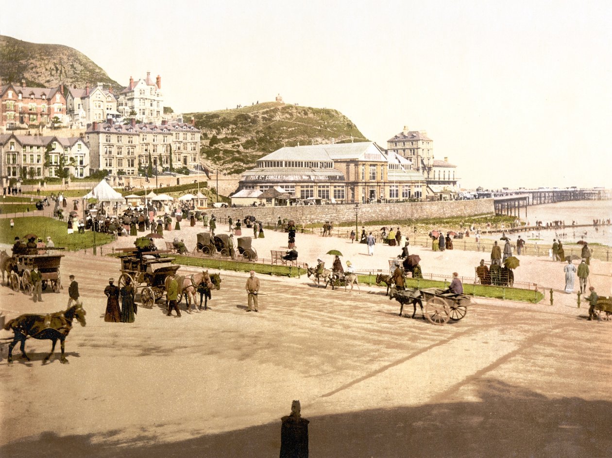 A tengerparton, Llandudno (kézzel színezett fotó) alkotó: English School
