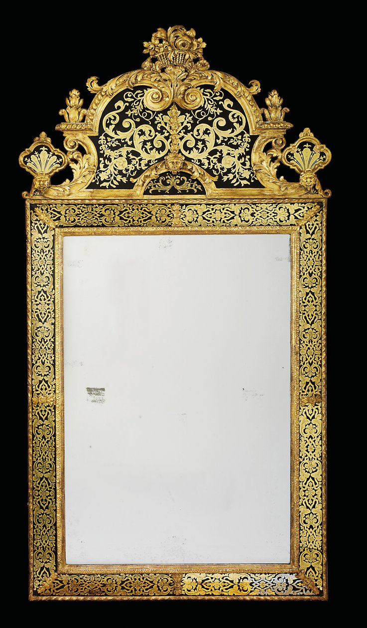 Egy pár Queen Anne mólón szemüvegből, 1710 körül (aranyfa és verre eglomise) (lásd még: 909137) alkotó: English School