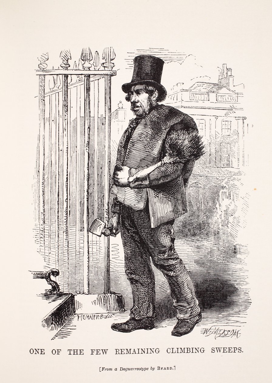 A néhány megmaradt kéményseprő egyike, Richard Beard dagerrotípiájából, illusztrációja a London Labor és a London Poor, Henry Mayhew, pub. 1862 alkotó: English School