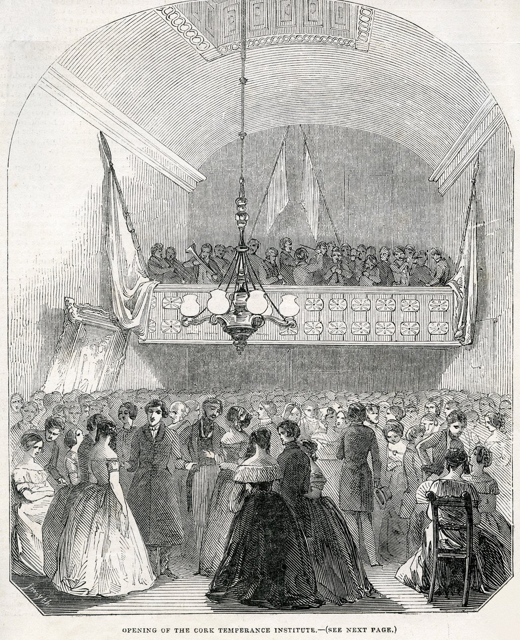 A Cork Temperance Institute megnyitása, 1845 alkotó: English School