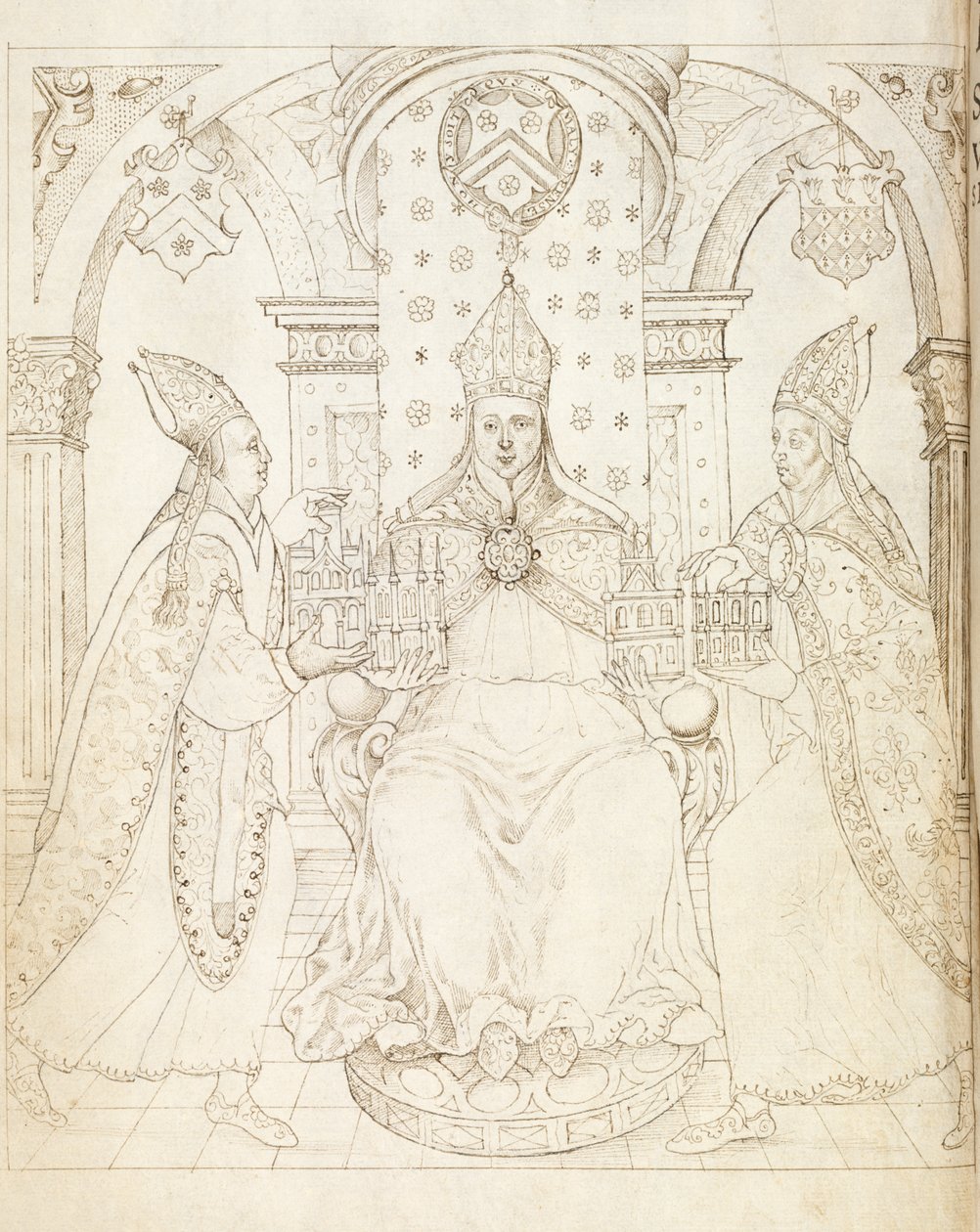 Thomas Martin Wykehami Vilmos élete című művének szemközti címlapja, London 1597 alkotó: English School