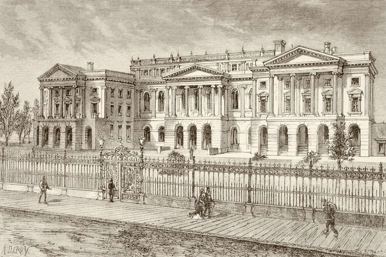 Osgoode Hall, Toronto, Kanada (litho) alkotó: English School