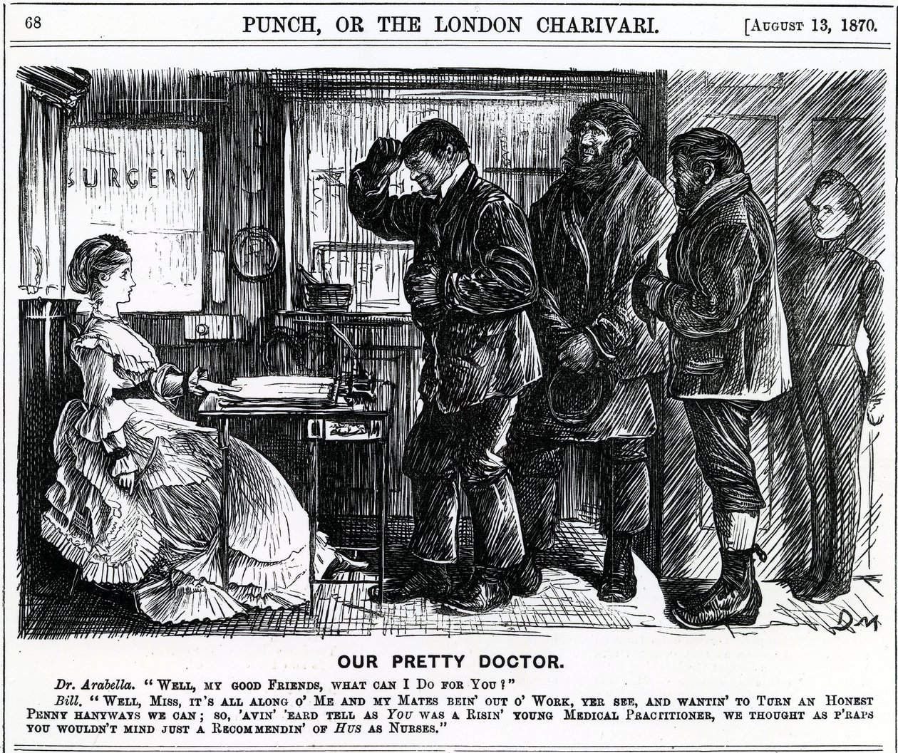 Csinos doktorunk, megjelent a Punch Magazine-ban, 1870 alkotó: English School