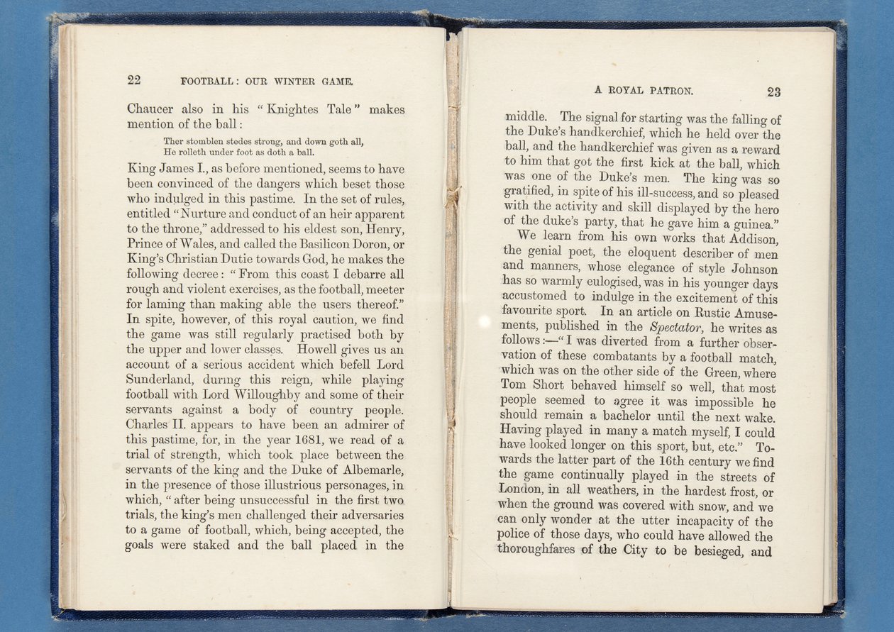 Oldal a Football: Our Winter Game-ből, Charles W. Alcock, 1874 (lásd még: 315143-4) alkotó: English School