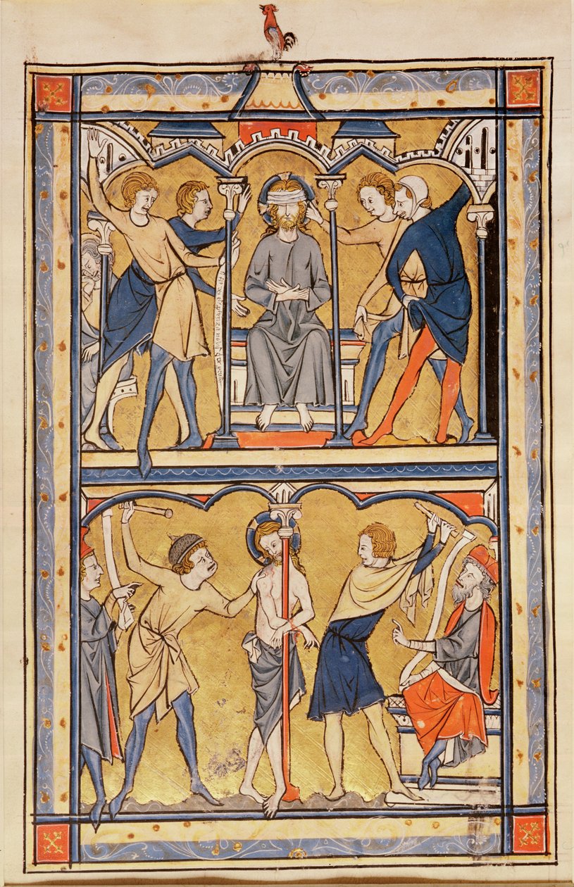 Oldal egy zsoltárból, 1270 körül (tempera pergamen) alkotó: English School