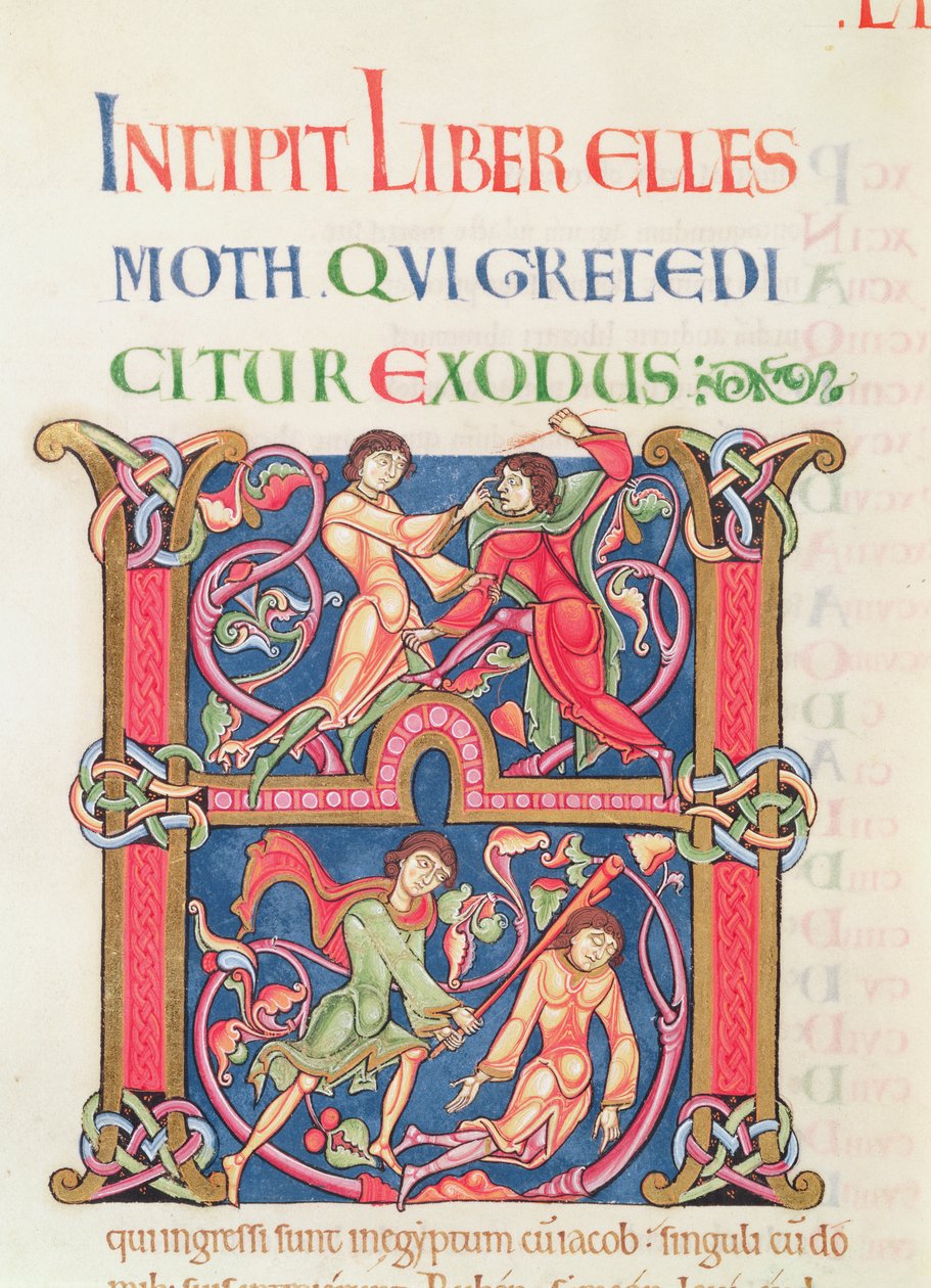 Oldal a Winchester Bibliából, 1150-80 körül (vellum) alkotó: English School