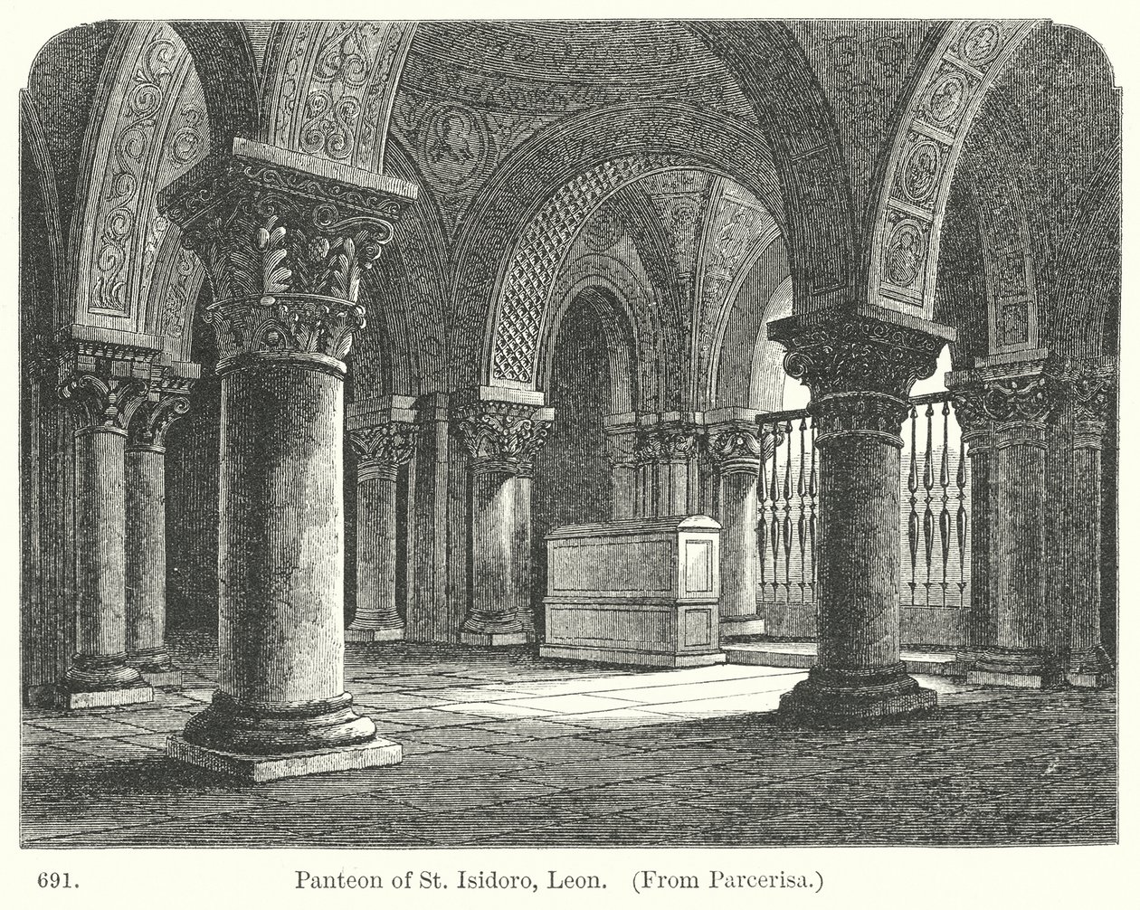 Szent Isidoró Panteonja, León (metszet) alkotó: English School