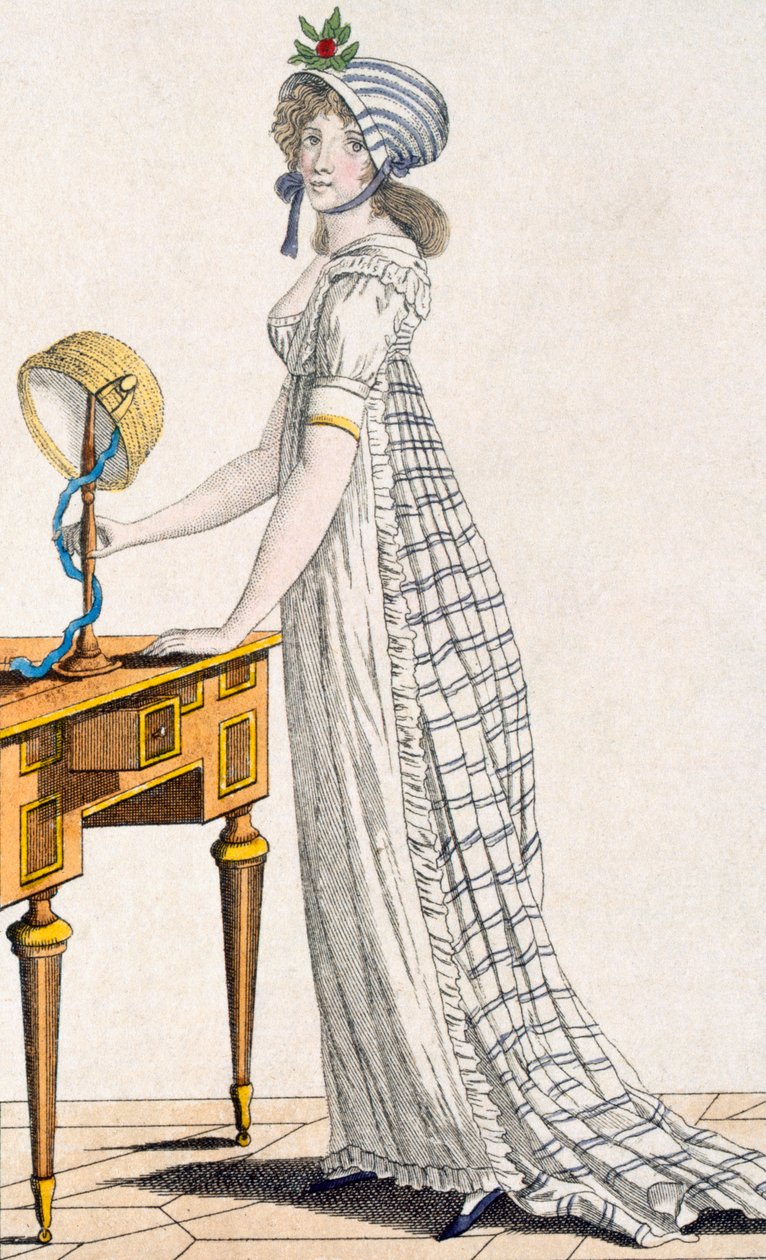 Párizsi ruha, a Ladys Magazine-ból, 1802 alkotó: English School