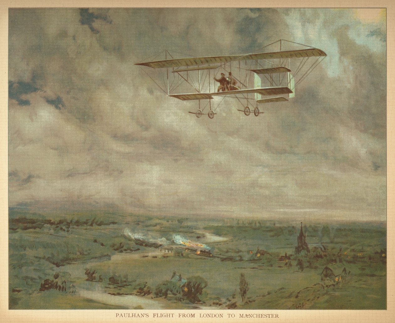 "Paulhans repülőút Londonból Manchesterbe." Kis emberek könyve a léghajókról. London: Ernest Nister, [1912] alkotó: English School
