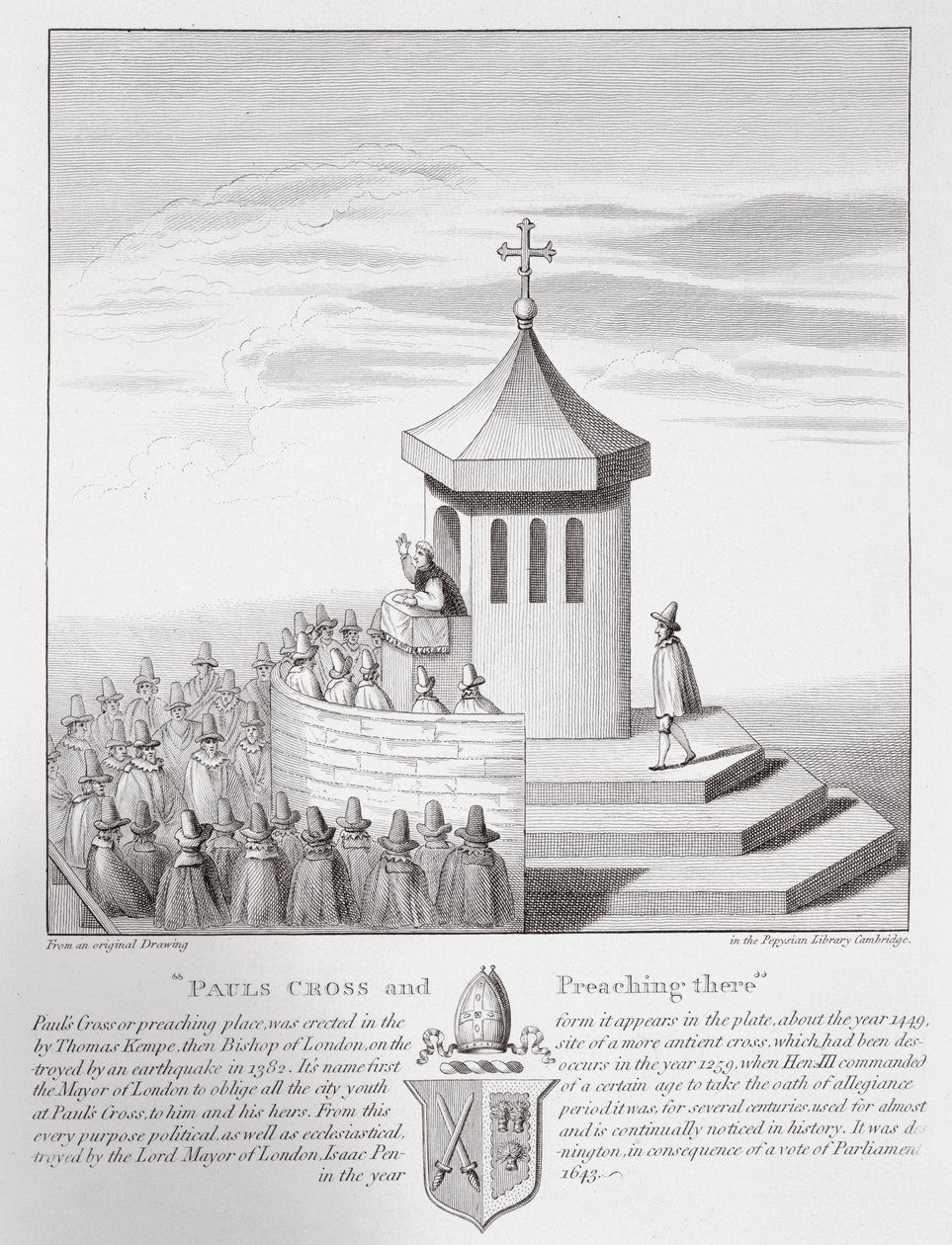 Pál keresztje és az ottani prédikáció, 1809 alkotó: English School