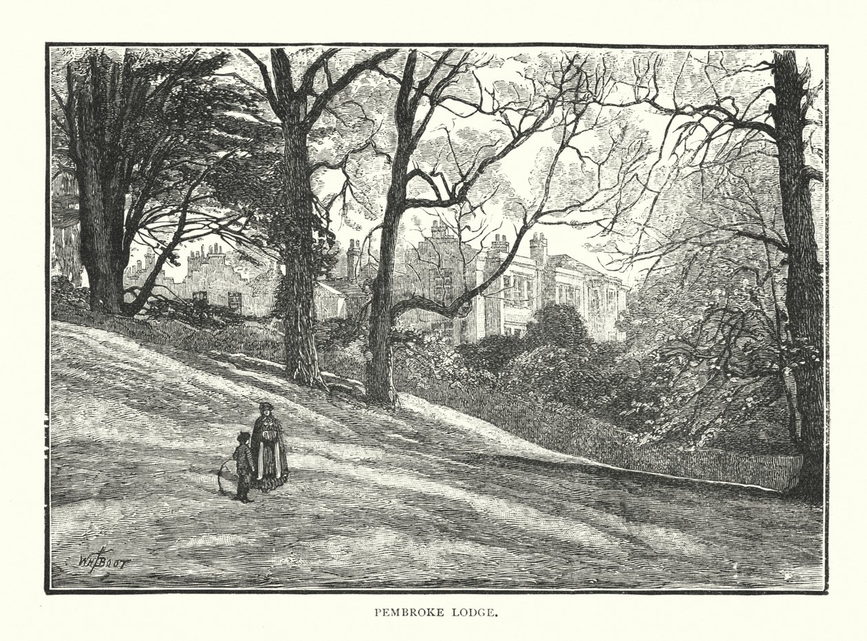 Pembroke Lodge (metszet) alkotó: English School