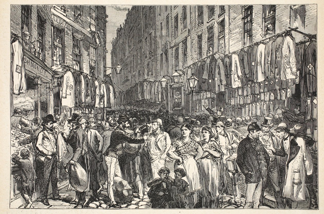 Petticoat Lane (Middlesex Street), 1870 alkotó: English School