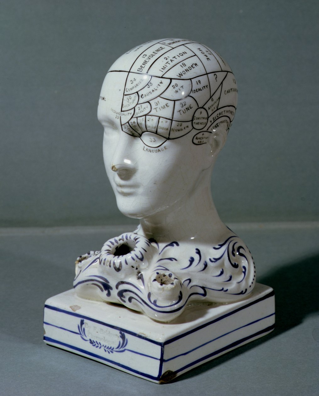 Frederick Bridges frenológiai vezetője (porcelán) alkotó: English School
