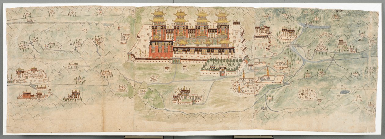 Közép-Tibet képes térképe 7 szelvényben alkotó: English School