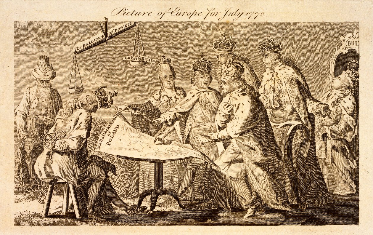 Európa képe 1772 júliusára, 1772 körül (metszet) alkotó: English School