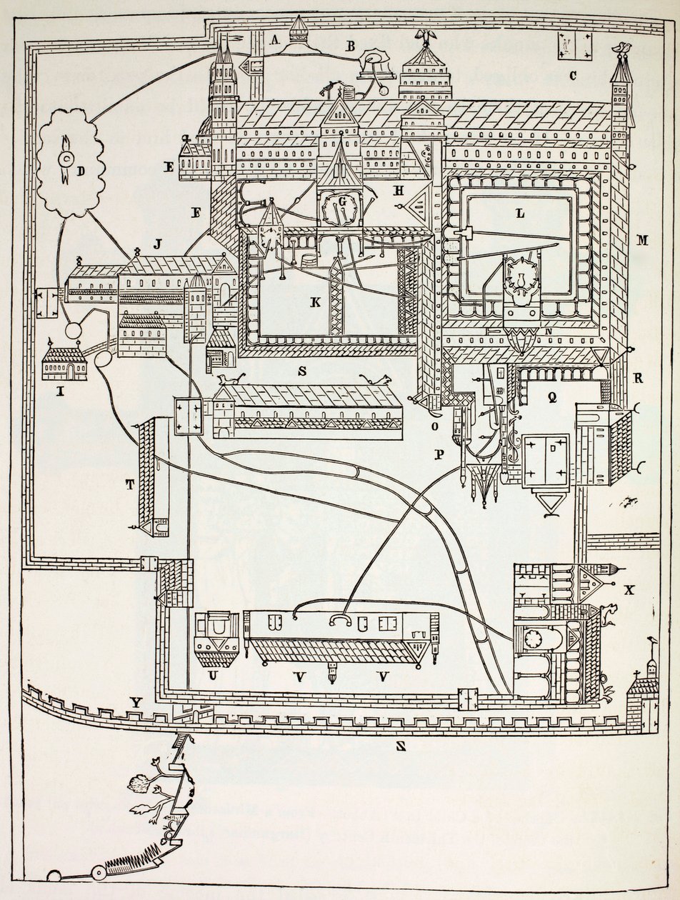 A canterburyi bencés kolostor terve alkotó: English School