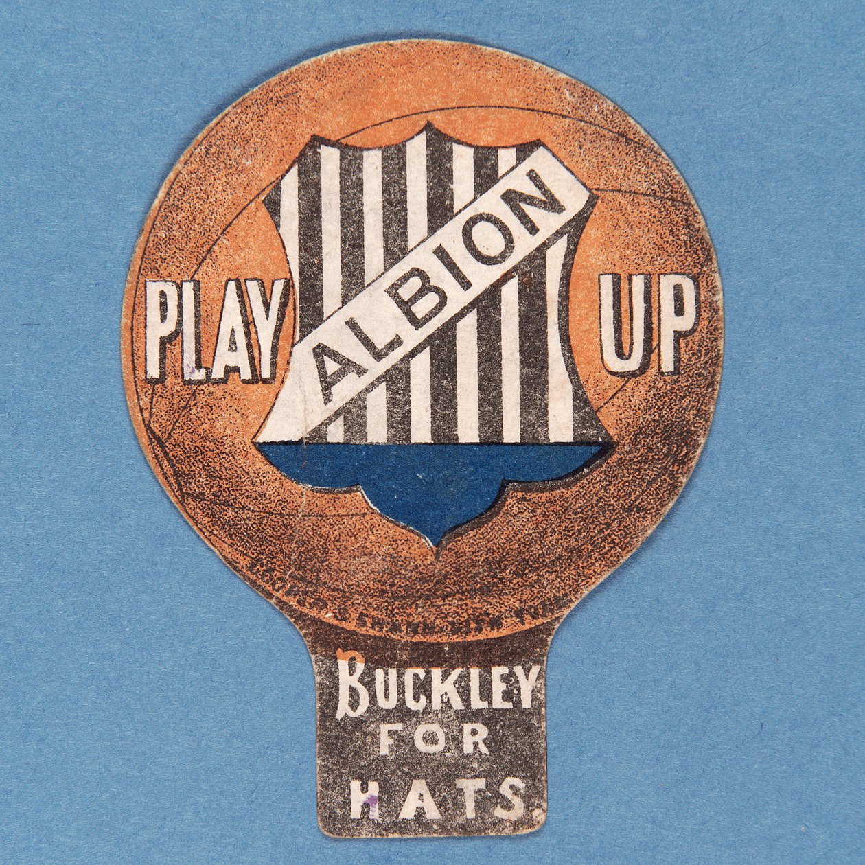 Play Up Albion, Baines kártya futball formájú, 1888-89 alkotó: English School