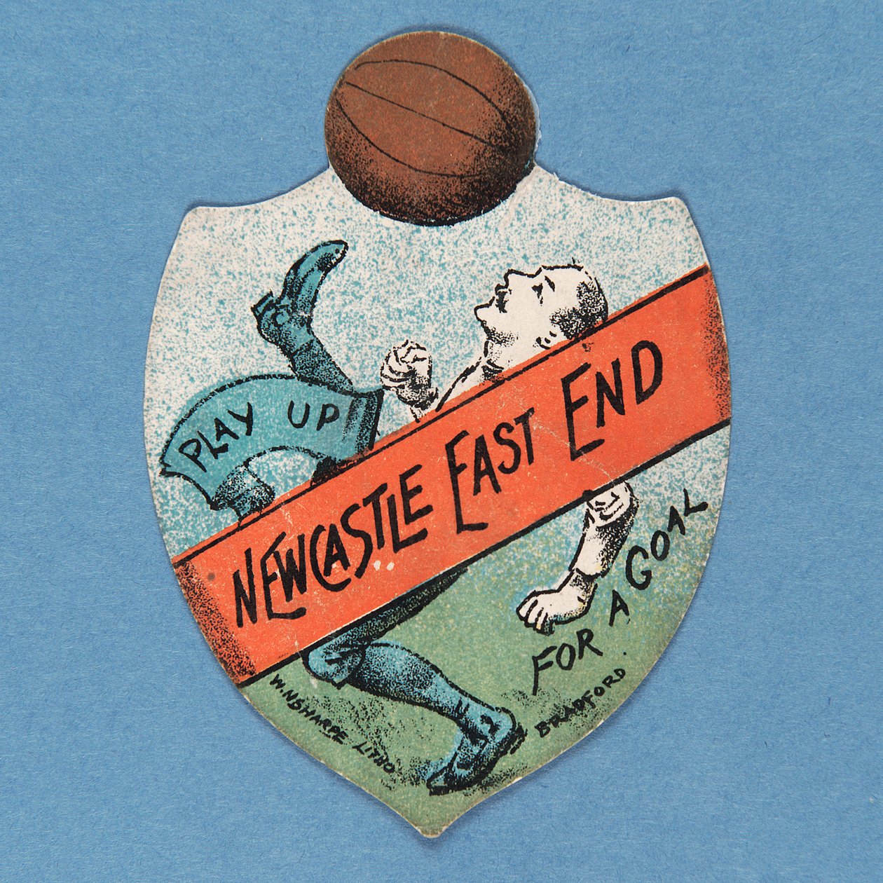 Play Up Newcastle East End For A Goal, Baines kártya pajzs formájú, 1880-89 alkotó: English School