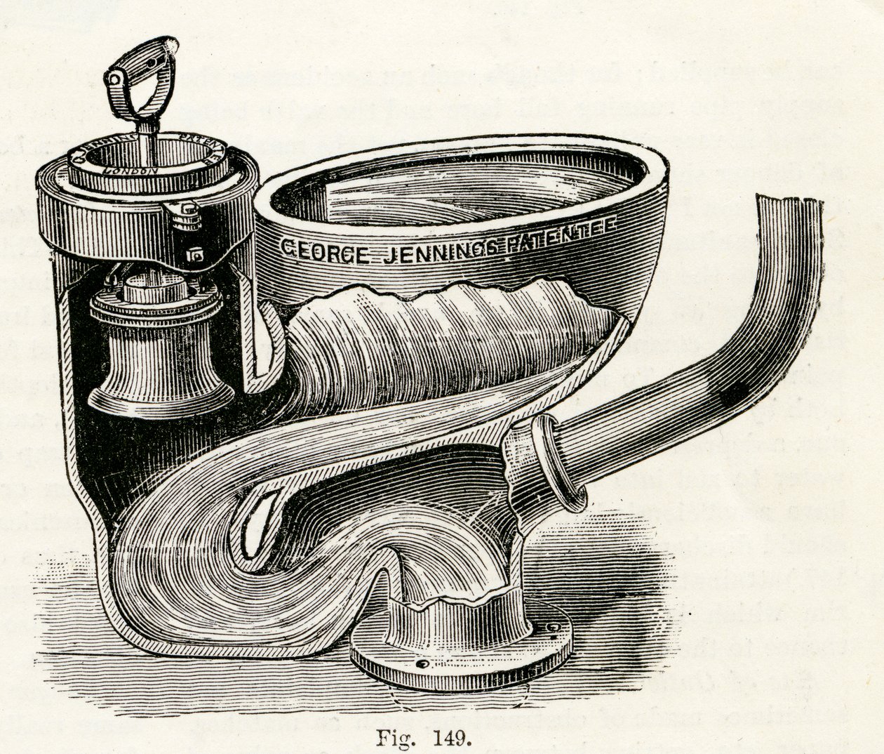 Merülőszelepes szekrény, emelt fogantyúval, 1870 alkotó: English School