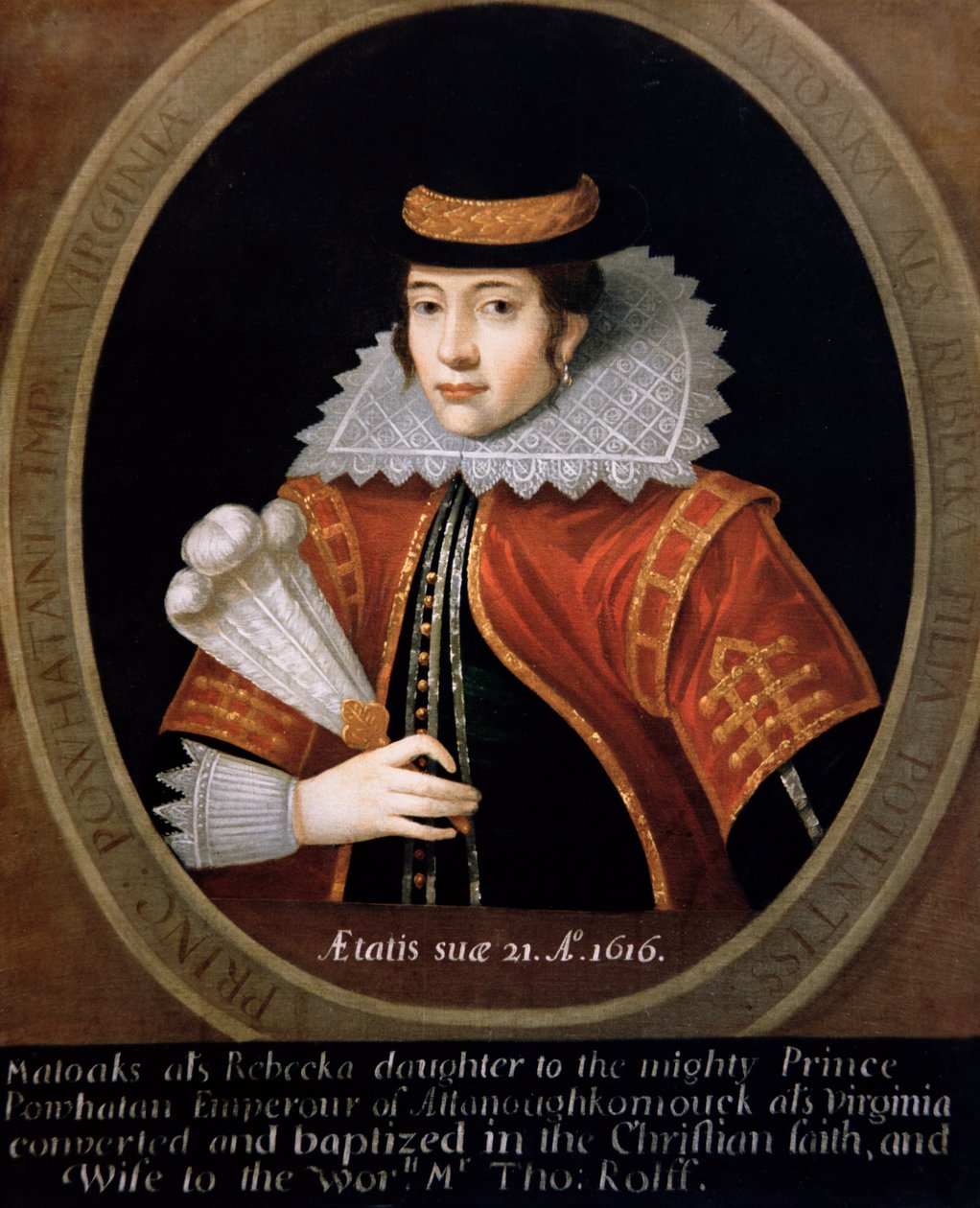 Pocahontas (c.1595-1617) 1616 (olaj, vászon) alkotó: English School