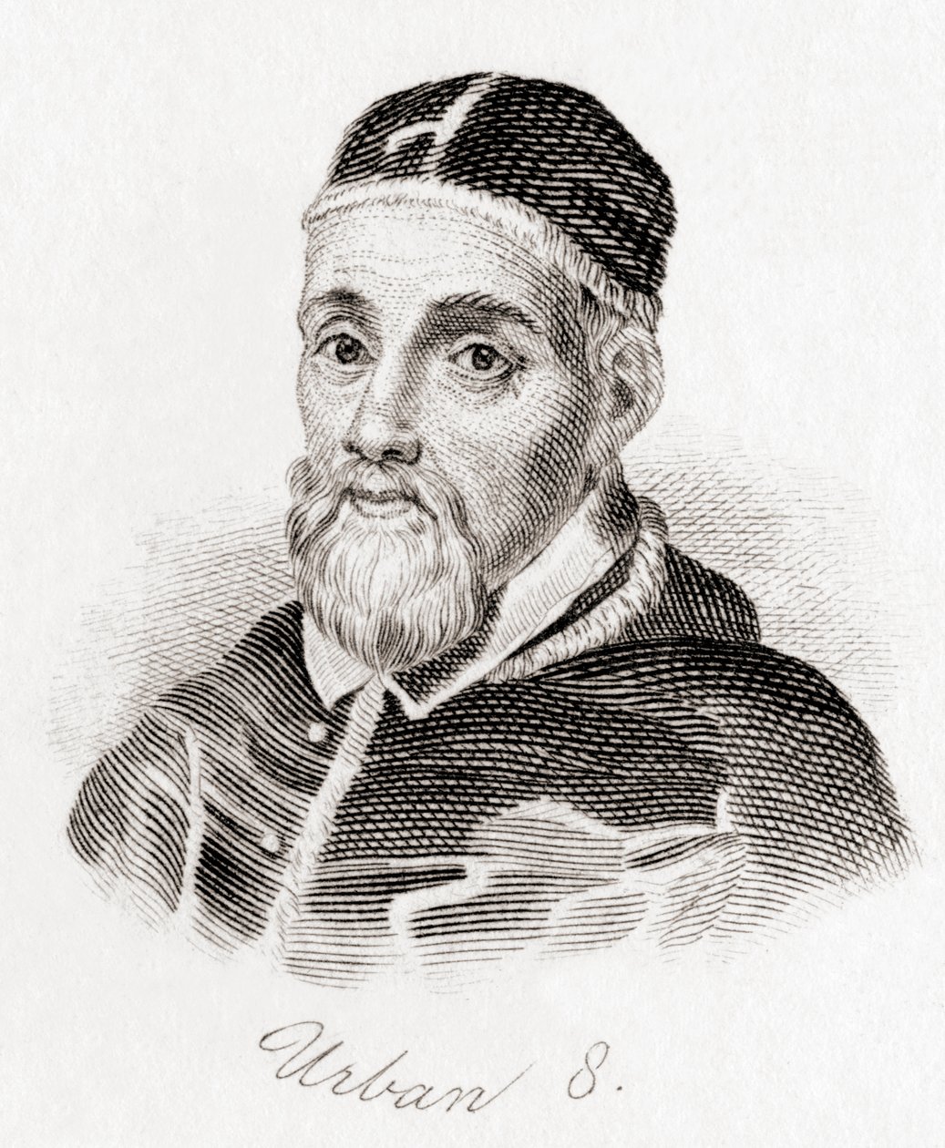 VIII. Urbán pápa, 1568-1644 körül, született Maffeo Barberini (metszet) alkotó: English School