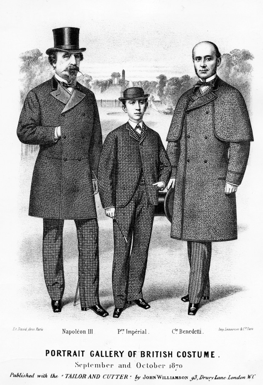 A brit kosztüm portrégalériája, John Williamson szabójával és vágójával együtt, 1870 alkotó: English School