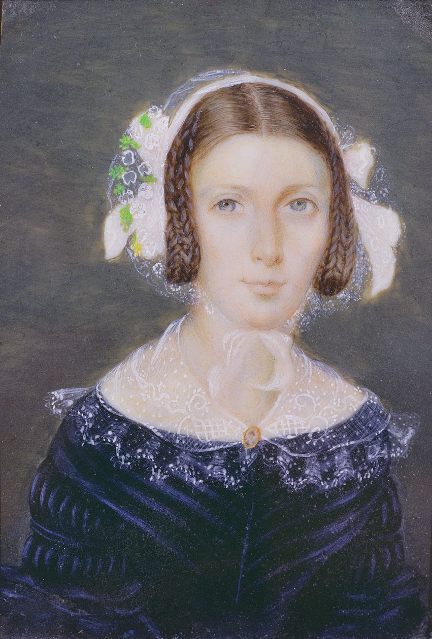 Fanny Brawne miniatűr portréja, 1833 (wc papíron) alkotó: English School
