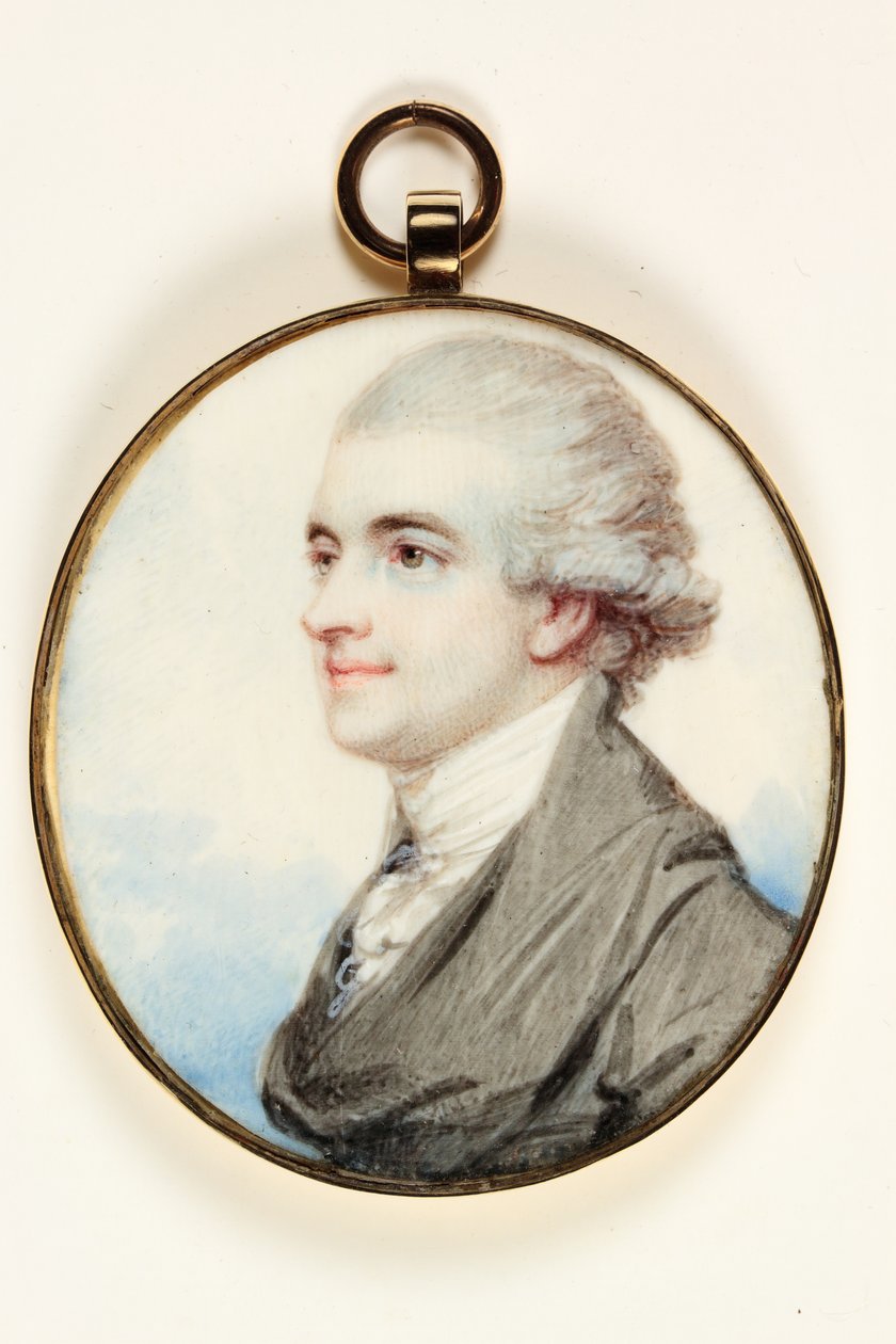 Lord Edward Charles Cavendish Bentinck portréja (akvarell elefántcsonton) alkotó: English School